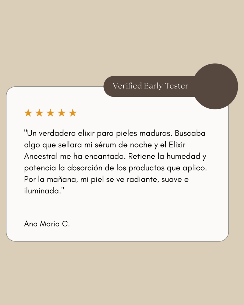 elixir ancestral para pieles maduras serum de día y de noche retiene la hidratación de la piel reduce las arrugas
