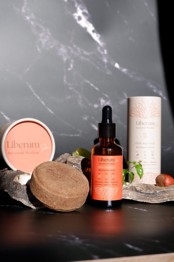 Set elixir ancestral y champú slólido de shikakai Set Ritual de Belleza Ancestral